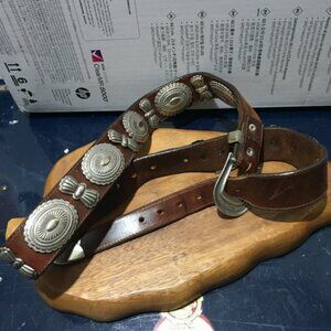 VINTAGE BRASS LEATHER BELTS SIZE L
